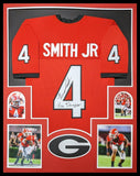 FRAMED GEORGIA BULLDOGS NOLAN SMITH JR AUTOGRAPHED SIGNED JERSEY JSA COA