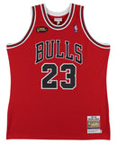 Bulls Michael Jordan Signed Red 1997-98 M&N HWC Authentic Jersey UDA #BAJ38137