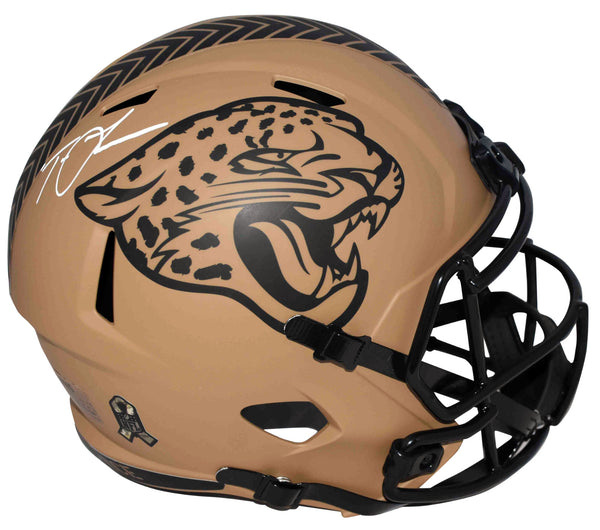 TREVOR LAWRENCE SIGNED JACKSONVILLE JAGUARS SALUTE TO SERVICE 2 FULL SIZE HELMET