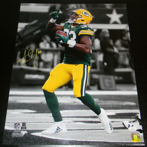 AARON JONES SIGNED AUTOGRAPHED GREEN BAY PACKERS 16x20 SPOTLIGHT PHOTO JSA