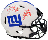 LAWRENCE TAYLOR & SAQUON BARKLEY AUTO GIANTS LUNAR FULL SIZE AUTH HELMET 202990