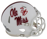 Ole Miss Patrick WIllis Authentic Signed White Speed Mini Helmet BAS Witnessed