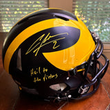 Charles Woodson Signed Wolverines FS AUTHENTIC Helmet W/Hail to Victors Fanatics