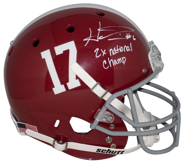 HAHA CLINTON-DIX SIGNED ALABAMA CRIMSON TIDE FULL SIZE HELMET W/ 2X CHAMP