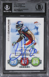 Broncos Brian Dawkins Signed 2010 Topps Attax Code Cards Card BAS Slabbed