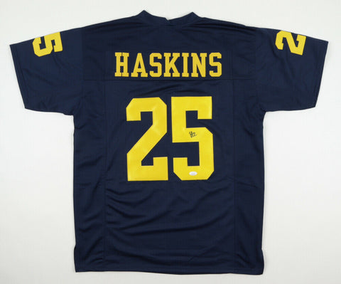 Hassan Haskins Signed Michigan Wolverines Jersey (JSA COA) Senior Running Back