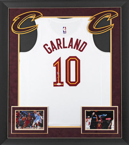 Cavaliers Darius Garland Authentic Signed White Nike Framed Jersey JSA #AR73279