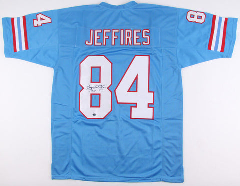 Haywood Jeffires Signed Houston Oilers Jersey / Wide Receiver (1987-1995) GTSM