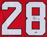 Damon Severson Signed Devils Jersey (Frst Class Autographs) New Jersey Defense