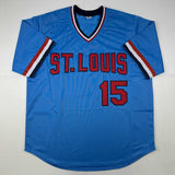 Autographed/Signed Jim Edmonds St. Louis Blue Baseball Jersey JSA COA