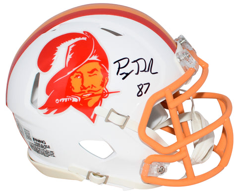 PAYNE DURHAM SIGNED TAMPA BAY BUCCANEERS THROWBACK SPEED MINI HELMET BECKETT