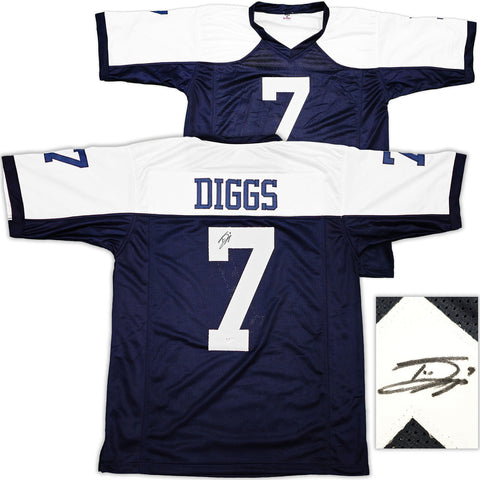 DALLAS COWBOYS TREVON DIGGS AUTOGRAPHED BLUE & WHITE JERSEY PSA/DNA 233657