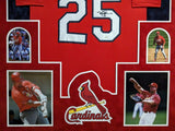 FRAMED IN SUEDE ST LOUIS CARDINALS MARK MCGWIRE AUTOGRAPHED JERSEY JSA COA