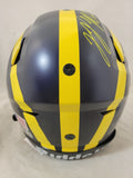 JJ MCCARTHY FULL NAME SIGNED MICHIGAN WOLVERINES NC LOGO SPEEDFLEX HELMET BAS QR