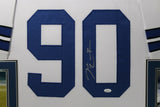 DEMARCUS LAWRENCE (Cowboys white SKYLINE) Signed Autographed Framed Jersey JSA