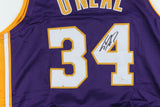 Shaquille O'Neal Signed Los Angeles Lakers Purple Jersey (JSA COA) 2000 MVP