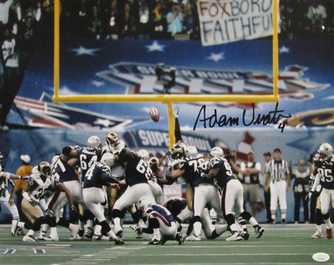 Adam Vinatieri Signed/Autographed 16x20 Photo New England Patriots JSA 191995