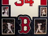 SUEDE FRAMED DAVID ORTIZ AUTOGRAPHED SIGNED BOSTON RED SOX JERSEY BECKETT HOLO