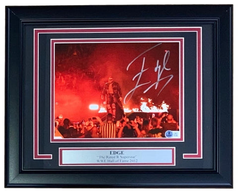 Edge Signed Framed 8x10 WWE Photo BAS