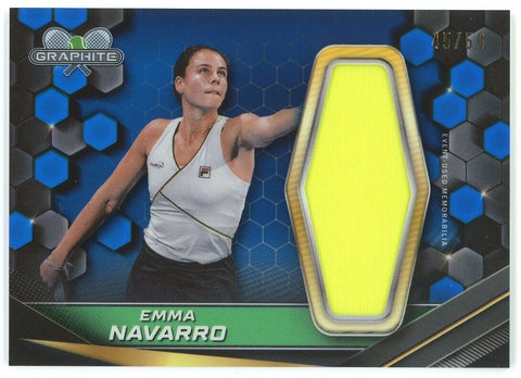 2024 Topps Graphite Tennis Emma Navarro Relic Blue Refractor /50 #GR-END