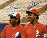 Tim Raines Vince Coleman Signed 8x10 Baseball Photo BAS