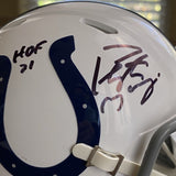 PEYTON MANNING SIGNED AUTOGRAPHED INDIANAPOLIS COLTS MINI HELMET HOF 21 FANATICS