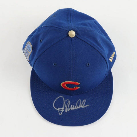 Joe Maddon Signed Chicago Fitted Hat (JSA) Chicago Cub Manager 2016 World Champs