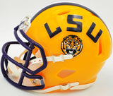 ODELL BECKHAM JR. AUTOGRAPHED LSU YELLOW MINI HELMET BECKETT WITNESS 235088