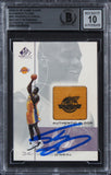 Lakers Shaquille O'Neal Signed 2000 SP Game Floor #SO Card Auto 10! BAS Slab 1