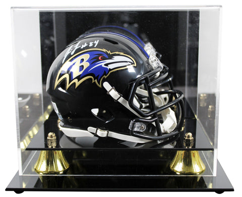 Ravens Jermaine Lewis Authentic Signed Speed Mini Helmet W/ Case BAS Witnessed