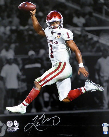 KYLER MURRAY AUTOGRAPHED 16X20 PHOTO OKLAHOMA SOONERS BECKETT BAS STOCK #145897