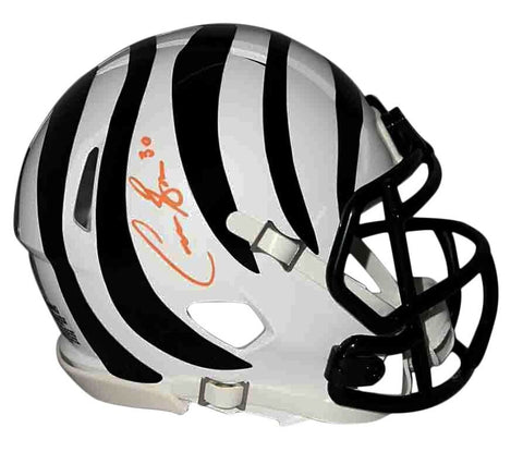 CHASE BROWN AUTOGRAPHED CINCINNATI BENGALS WHITE SPEED MINI HELMET BECKETT