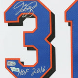 MIKE PIAZZA Autographed "HOF 2016" Mets Authentic White Jersey FANATICS