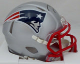 TOM BRADY AUTOGRAPHED SIGNED PATRIOTS REPLICA SPEED MINI HELMET FANATICS 193988