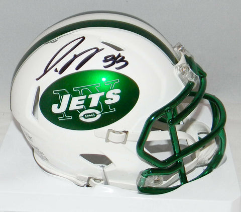 JAMAL ADAMS AUTOGRAPHED SIGNED NEW YORK JETS CHROME SPEED MINI HELMET BECKETT