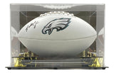 Randall Cunningham Signed Philadelphia Eagles Logo Football BAS w/ Case