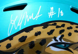 Laviska Shenault Jr Autographed Jaguars F/S Flash Speed Helmet-Beckett W Holo