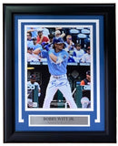 Bobby Witt Jr Signed Framed 8x10 Kansas City Royals Blue Jersey Photo BAS ITP