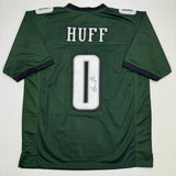 Autographed/Signed Bryce Huff Philadelphia Green Football Jersey JSA COA