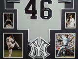 FRAMED NEW YORK YANKEES ANDY PETTITTE AUTOGRAPHED SIGNED JERSEY JSA COA