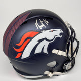 TROY FRANKLIN AUTOGRAPHED SIGNED DENVER BRONCOS FULL SIZE REPLICA HELMET BECKETT