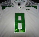 OREGON DUCKS MARCUS MARIOTA AUTOGRAPHED WHITE NIKE JERSEY SIZE M MM HOLO 89853