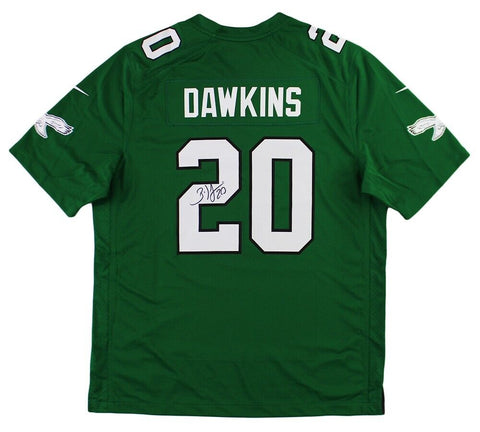 Brian Dawkins Signed Philadelphia Eagles Nike Kelly Green Game Jersey