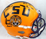 Devin White Autographed LSU Tigers F/S Speed Helmet w/2 Insc.-Beckett W Hologram