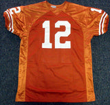 TEXAS LONGHORNS EARL THOMAS AUTOGRAPHED SIGNED ORANGE JERSEY MCS HOLO 28213