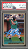 2000 Topps Traded Miguel Cabrera RC Blue Ink On Card PSA/DNA Auto GEM MINT 10