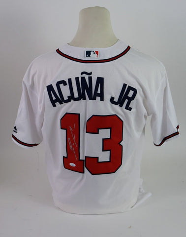 Ronald Acuna Jr. Signed Braves Majestic Jersey JSA Authentication