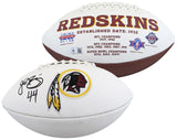 Redskins John Riggins Signed Rawlings White Panel Logo Football W/ Case BAS Wit