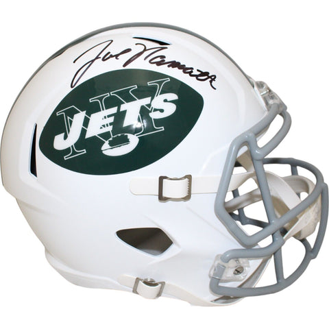 Joe Namath Autographed New York Jets TB 65-77 F/S Speed Helmet Beckett 48629