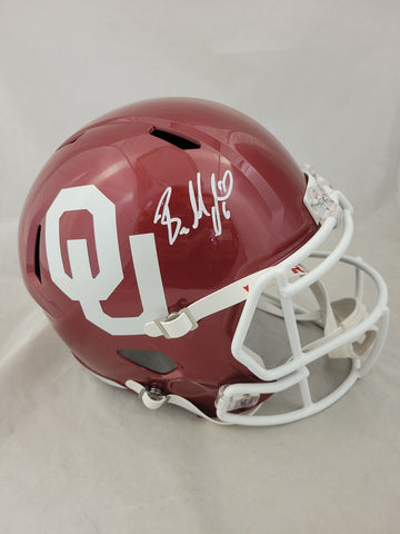 BAKER MAYFIELD SIGNED OKLAHOMA SOONERS F/S SPEED REPLICA HELMET BECKETT QR